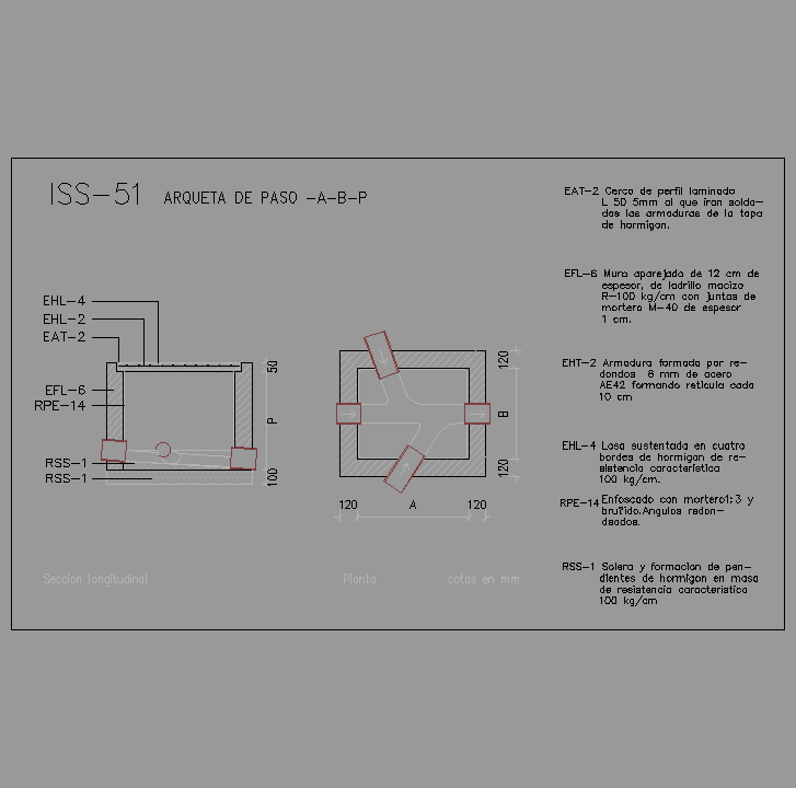 Bloque Autocad Arqueta de paso